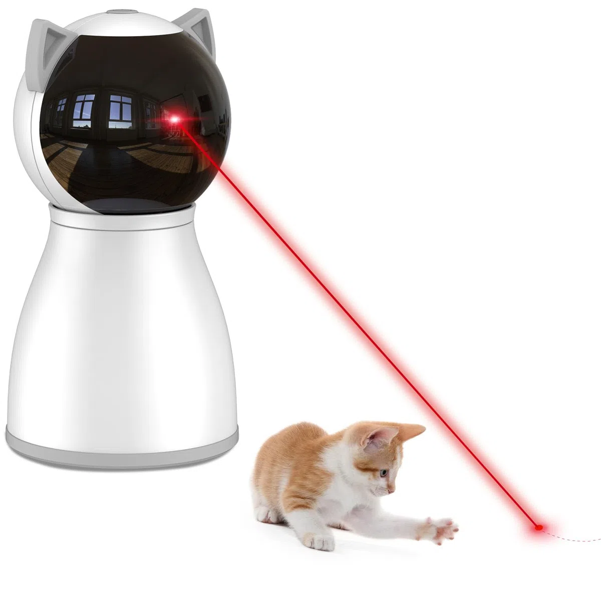 YVE LIFE Juguetes para Gatos, 4ª Generación Verdadera Trayectoria Aleatoria, Juguete Láser Automático Recargable Activado por Movimiento, Juguetes Interactivos para Gatos/Gatitos/Perros en Interiores