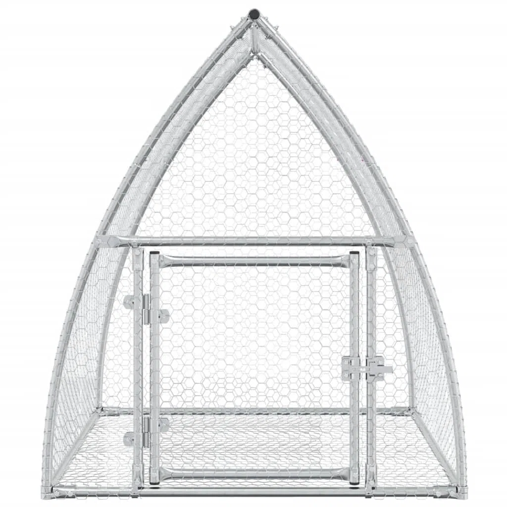 Conejera de acero galvanizado plateado, 105 x 100 x 120 cm, con puerta y cerradura, espacioso recinto para animales pequeños para conejos, cobayas, hámster y roedores