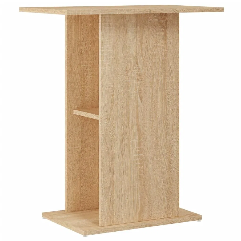 IKAYAA Soporte para Acuario Mueble para Acuario de MDF Soporte para Tanque de Reptiles 60.5 x 36 x 72.5 cm con Gabinete de Almacenamiento para Salón, Oficina, Recepción, Roble Sonoma