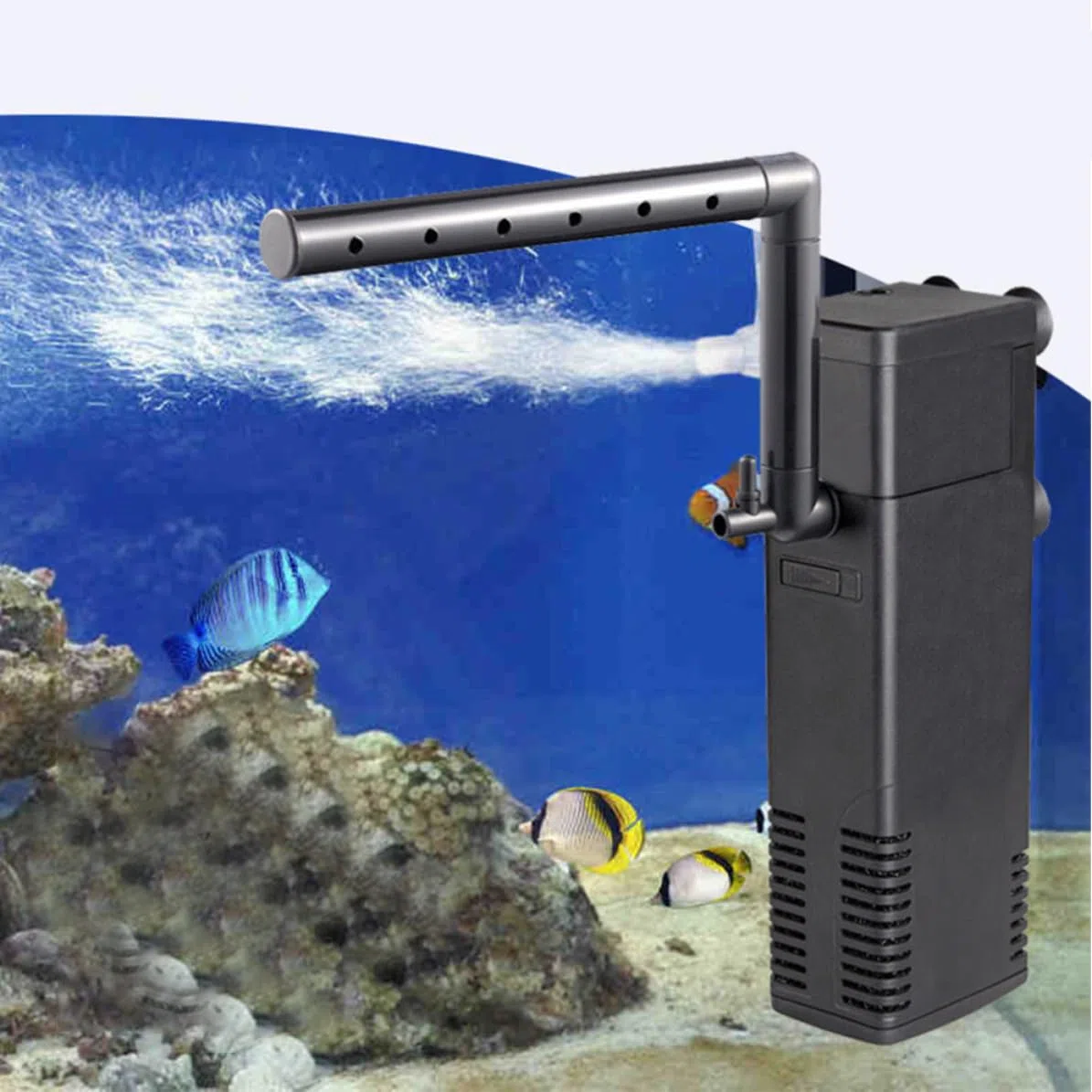 Bomba de Filtro Sumergible para Acuario 22w 1000l/h Negra ABS