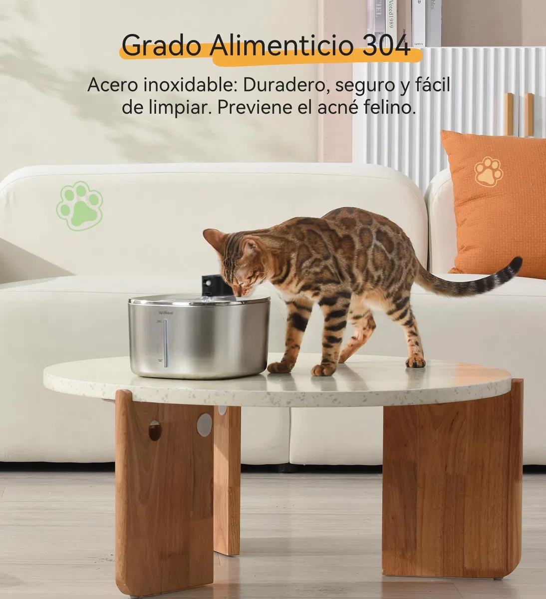 Fuente para gatos de acero inoxidable, inalámbrica, 4,1 L, 4000 mAh, negro, sin adaptador | 4000 mAh, 3 modos (sensor/tiempo/duración), silencioso, filtro, para gatos y perros pequeños, con 1 filtro de repuesto