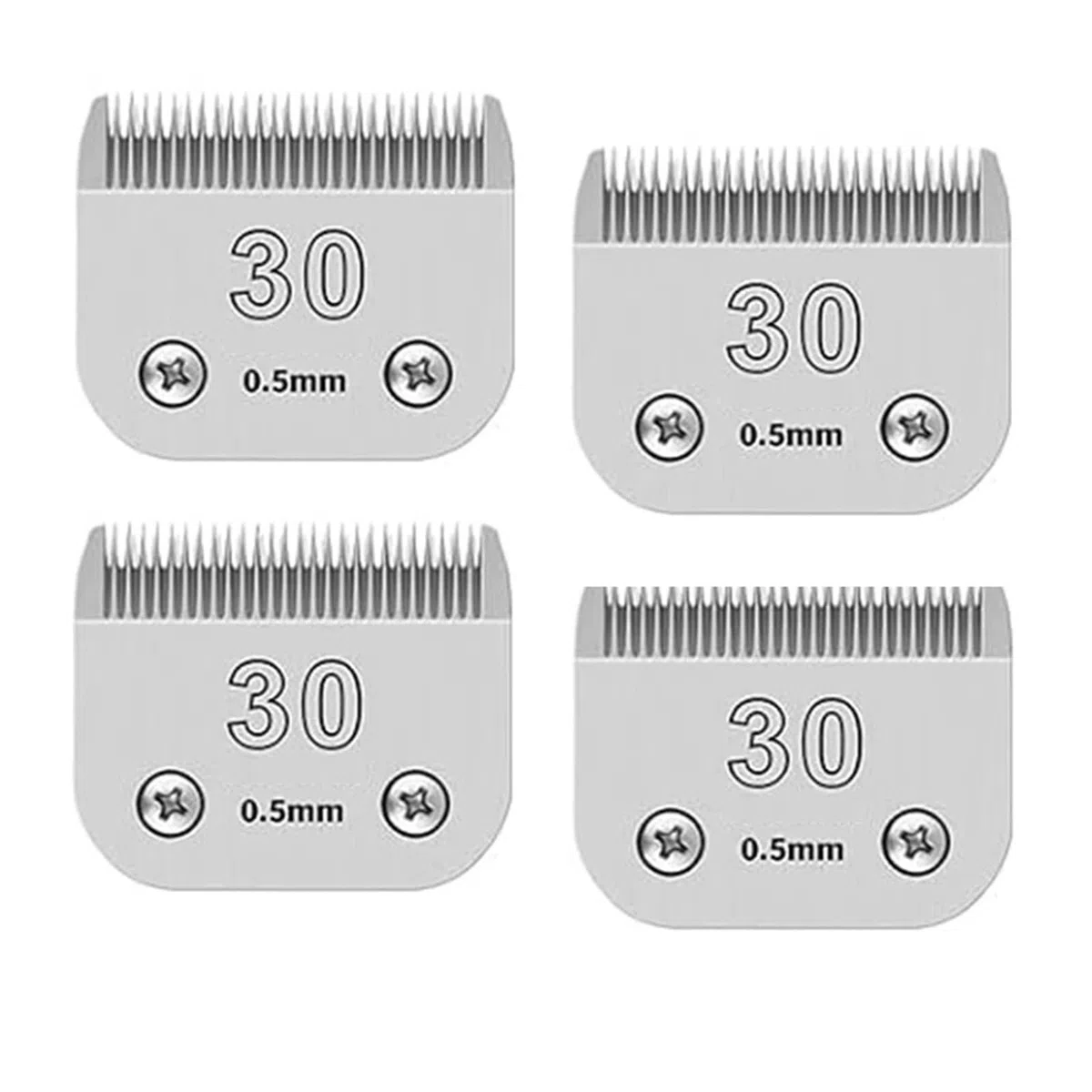 Cuchilla Cortapelos Desmontable For Peluquería Canina, Compatible Con Oster,A5, Animales, Longitud De Corte 0,5mm,1/50 Pulgadas, Fácil De Desmontar NO 30(4pcs)