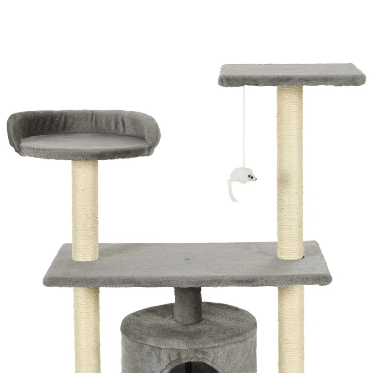 ShGaxin Rascador para Gatos con Poste rascador de sisal, Arbol para Gatos, Gatos Accesorios, Arranhador para Gatos, Arbol Rascador Gatos, 95 cm Gris