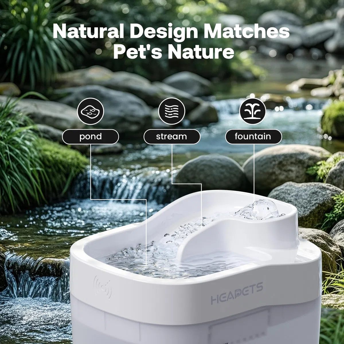 Dockstream - Fuente de agua para gatos, 3L/2,863.3 g, dispensador automático de agua para mascotas, para gatos, perros, beber con filtro de repuesto, bomba silenciosa, bandeja de acero inoxidable y