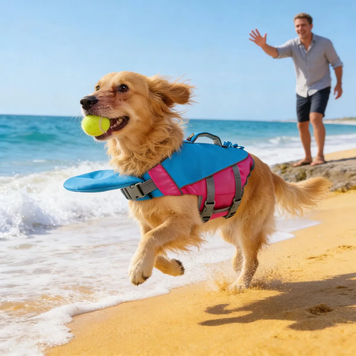 Chaleco salvavidas para perros Flotante Desmontable Ajustable Reflectante