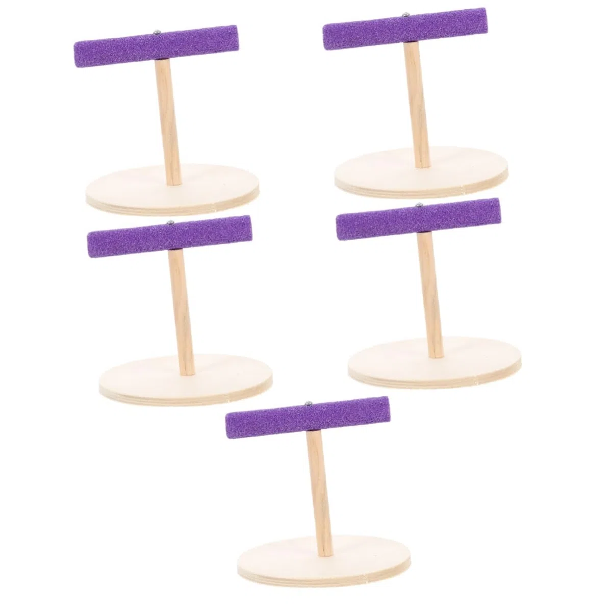 POPETPOP 5piezas Percha De Madera para Periquitos y Aves Pequeñas Juguete Interactivo De Oficina Diseño Seguro y Creativo para Aves Estilo Chic y Decorativo para Crear Cálidos