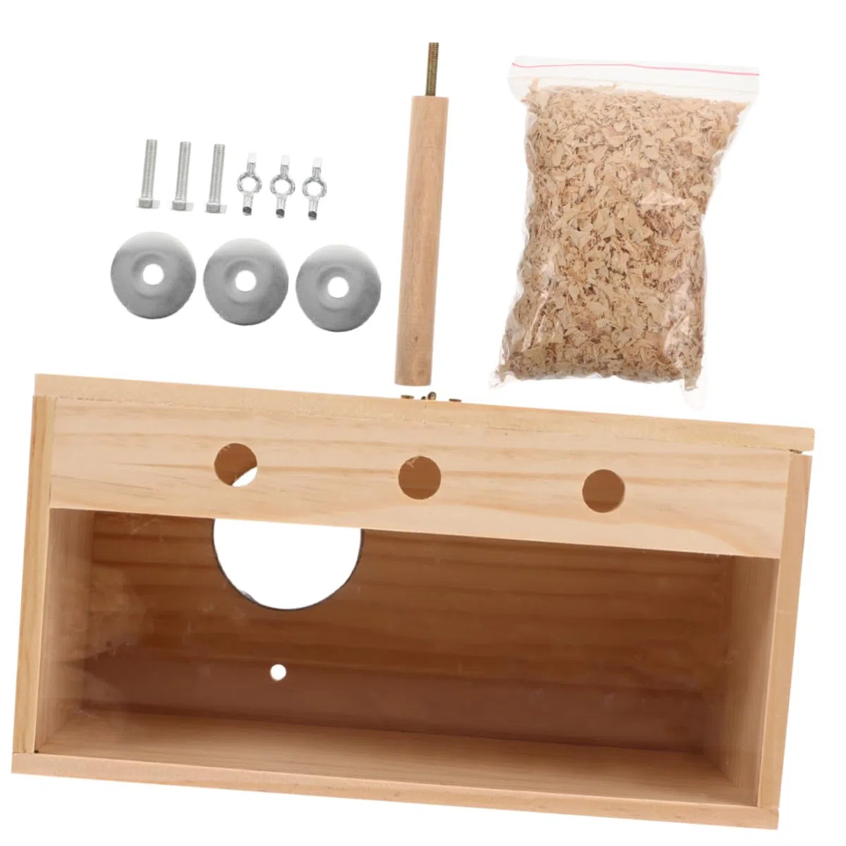 Toddmomy Caja De Cría De Loros Nidos De Pájaros para Jaulas Juguetes De Aves para Periquitos Casa De Pájaros Nido De Pájaro De Madera Accesorios De Aves Nido De Pájaro De Madera Madera