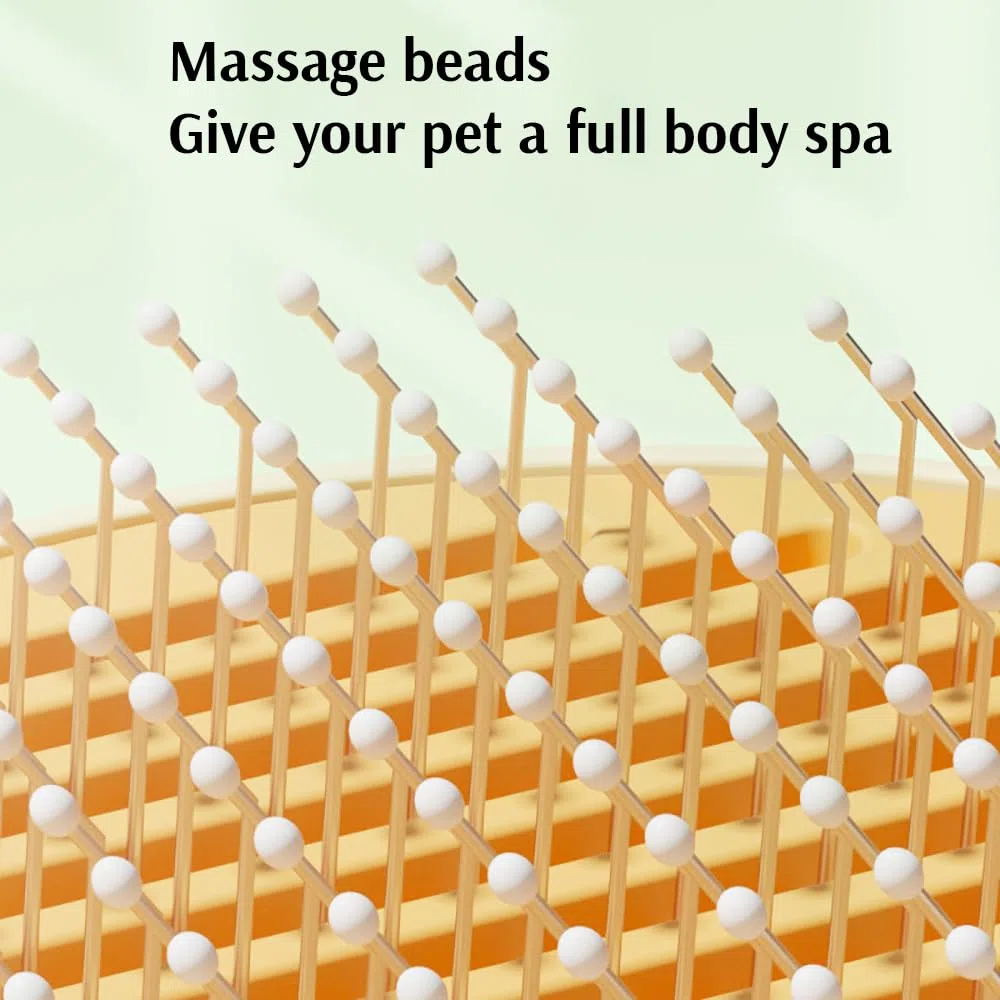 Cepillo de aseo para mascotas para gatos y perros, cepillos para gatos de interior, cepillos de aseo con función de masaje para pelo corto y largo, elimina el pelo suelto y la capa inferior, cepillo