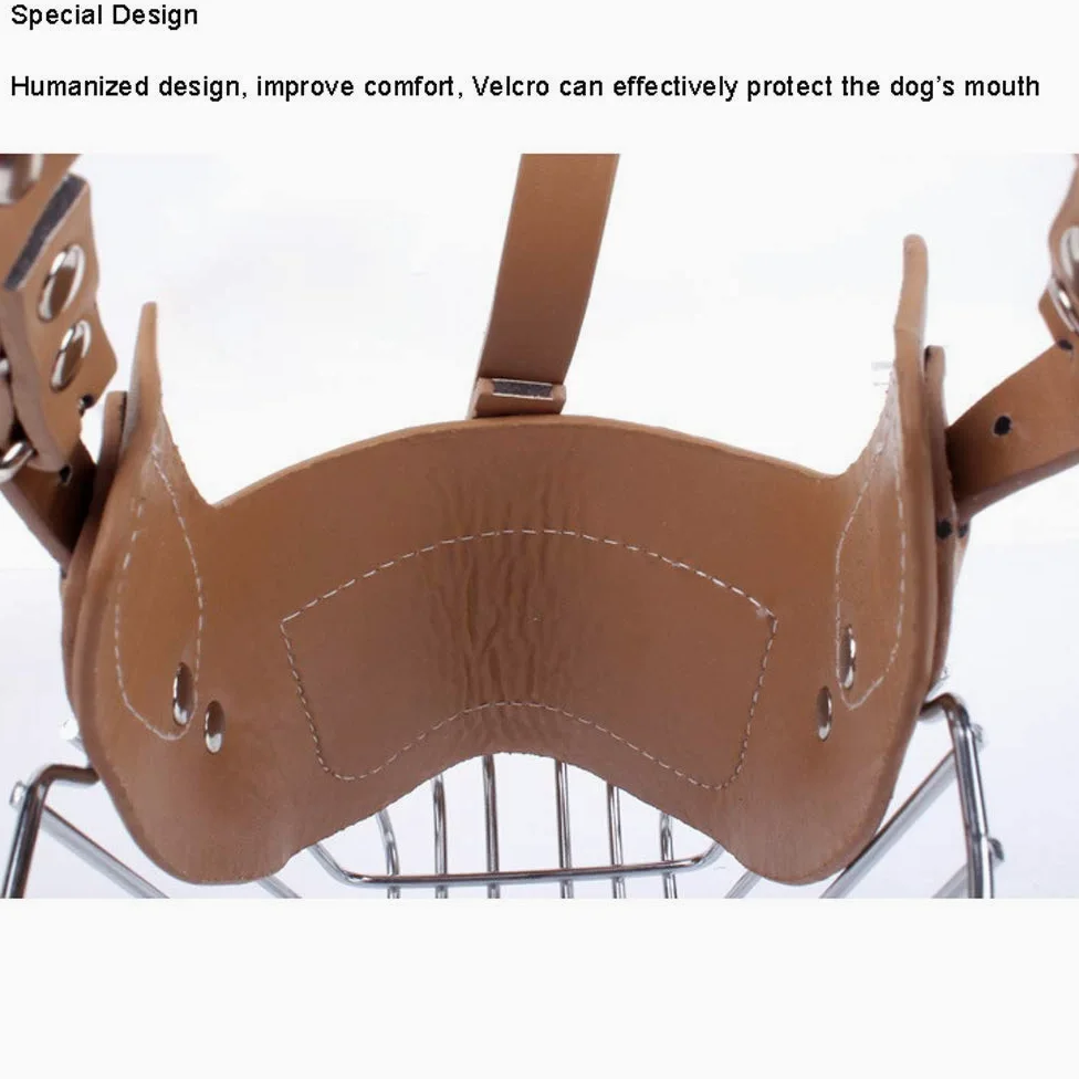 Bozal para Perros, Bozal de Metal for Perros Protector bucal Seguro y Ajustable