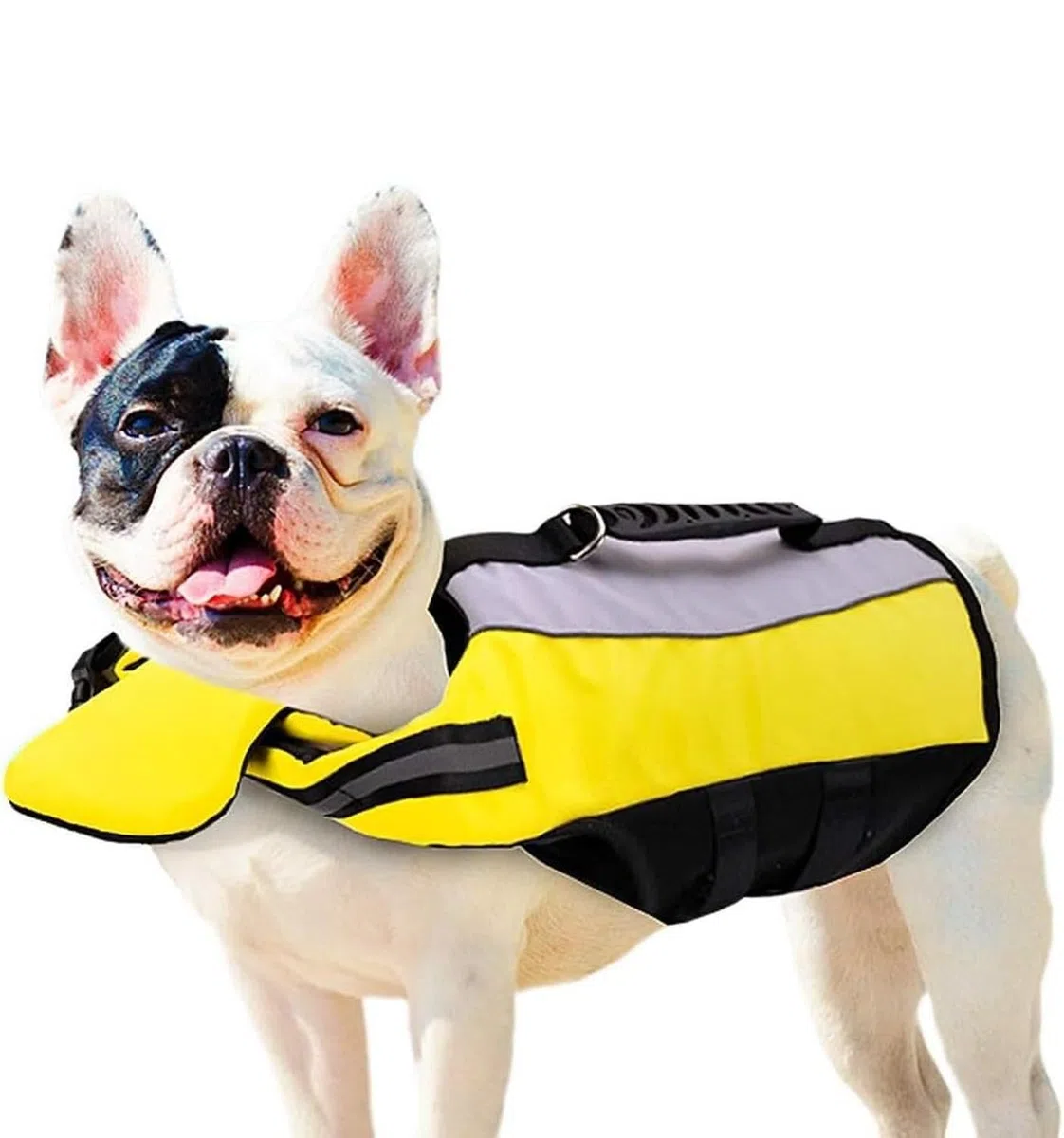 Chaleco Salvavidas para Perro Ripstop, Chaleco de Natación Plegable Portátil con Flotabilidad Mejorada, Airbag de Seguridad con Asa de Rescate Reflectante para, M, M