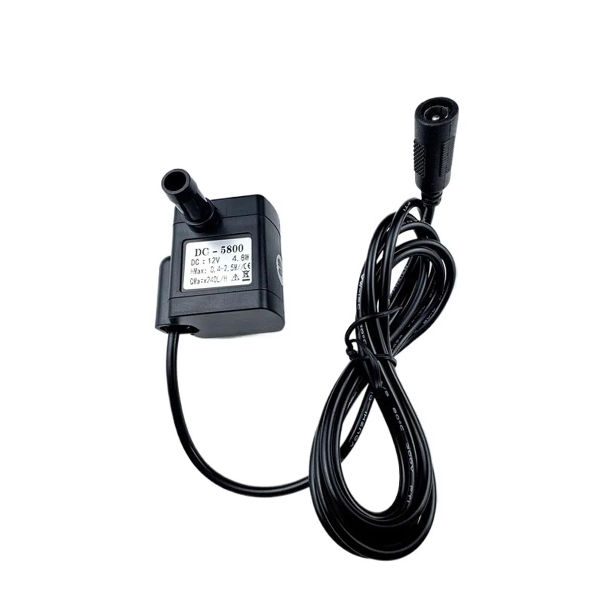 Bomba de agua USB de 5 V 12 V 24 V para acuario sumergible, pecera, fuente, estanque, dispensador de agua para mascotas (5800-DC 12V)