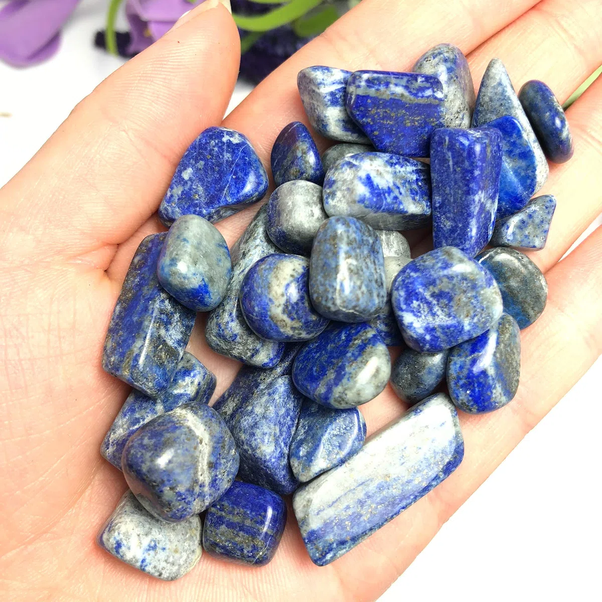 Lleno de Textura Piedra Blanca Azul Natural de 100g, Piedras de Grava de Cristal, espécimen de Cuarzo de Cristal de Roca, decoración de pecera