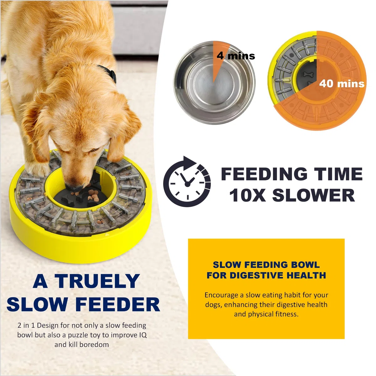 Juguete de rompecabezas para perros, cuencos de alimentación lenta para perros, dispensador de comida para perros, juguetes interactivos para perros, juguetes de rompecabezas para estimulación