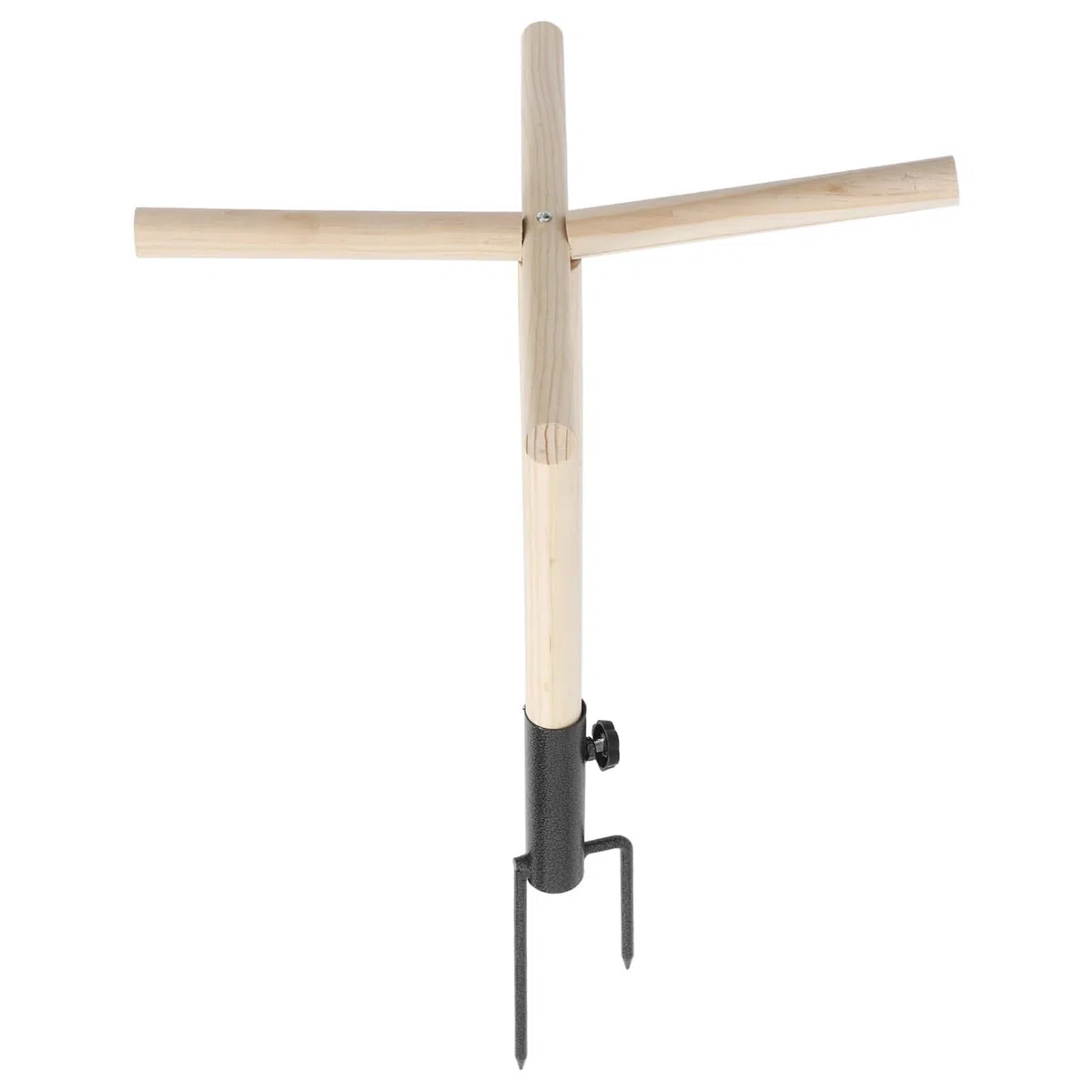 Percha de Madera para Pájaros y Pollos Buena Textura | Soporte de Hierro, Uso en Juego, Acabado Natural, para Gallinas y Aves en Espacios Exteriores