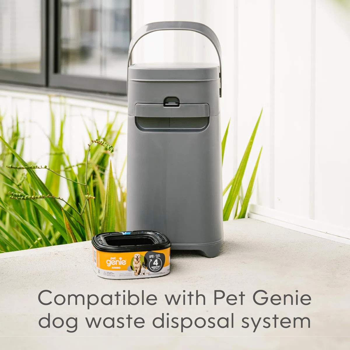 Pet Genie Paquete de 2 recambios jumbo, hasta 8 meses de suministro, bolsas para excrementos de perro con control de olores definitivo