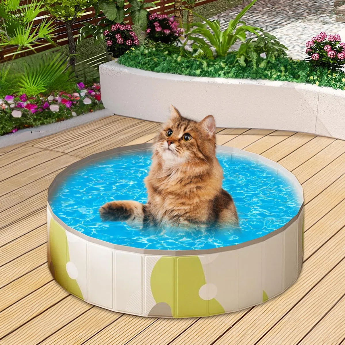 Piscinas Infantiles Base Antideslizante para Baño de Mascotas | Piscina Plegable para Mascotas para Cachorros Perros Razas Pequeñas Medianas Grandes Conejos Gatos Niños Patio