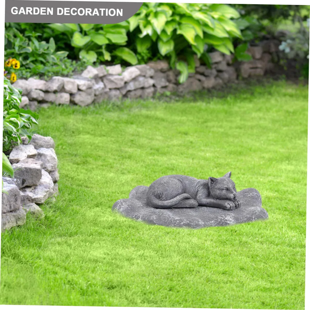 Lápida Conmemorativa de Resina para Mascotas, Perros y Gatos, Jardín