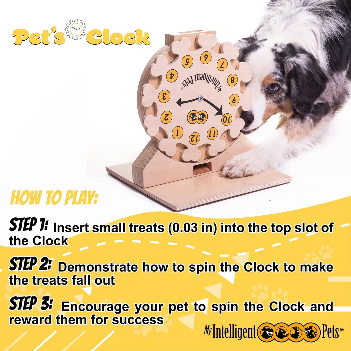 My Intelligent Dogs Juguete Interactivo para Perros Inteligencia - Juguete de Inteligencia para Perros y Gatos - Juguete Interactivo para Perros y Gatos - Juegos de Pensamiento para Perros - Reloj