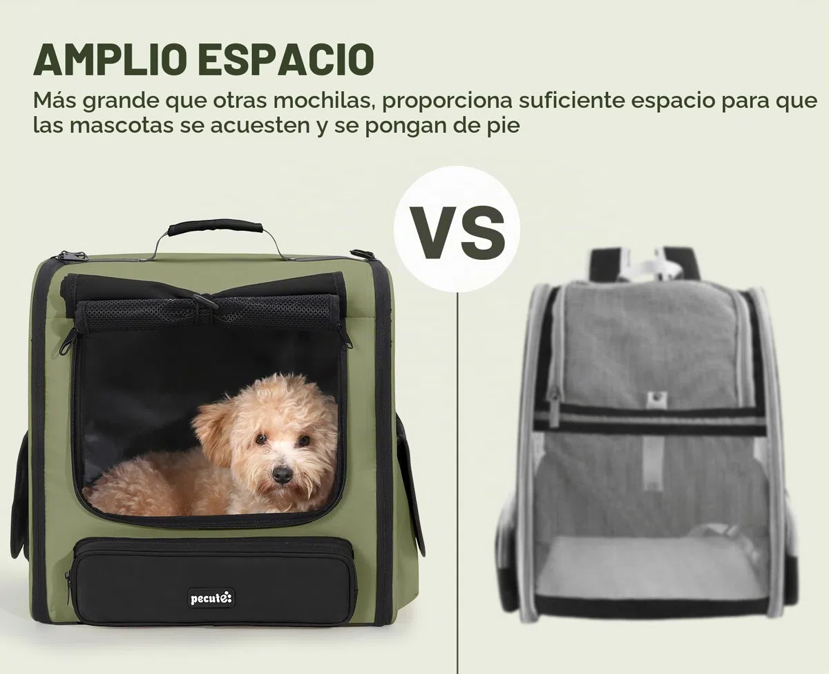 Pecute Mochilas para Gatos ensanchadas < 6 kg, Bolsas de Transporte para Perros, Asiento de Coche para Perros, estables seguras, Transpirables para Senderismo al Aire Libre, Viajes en Coche
