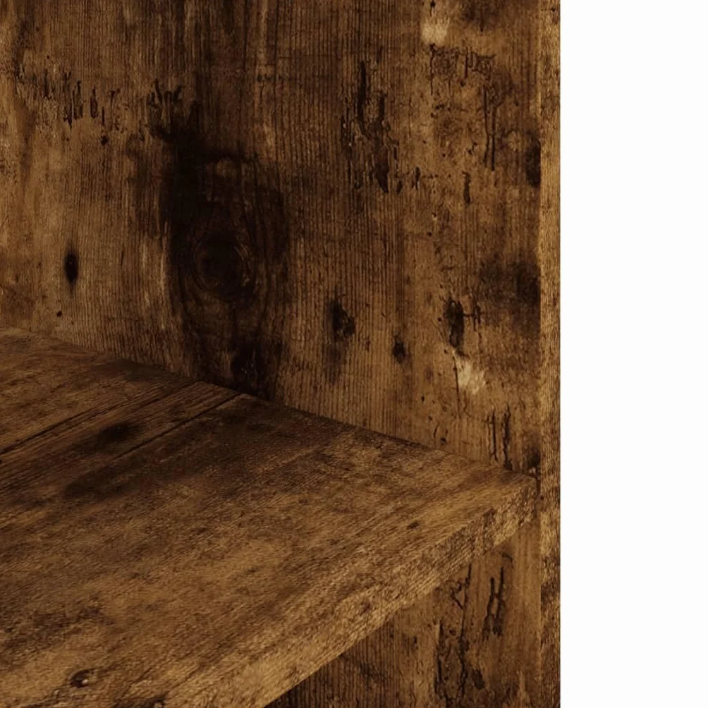 Soporte para acuario, madera de roble ahumado, 75 x 36 x 72,5 cm, con espacio de almacenamiento y estante, armario inferior estable para estanques de peces y terrario, ahorra espacio para