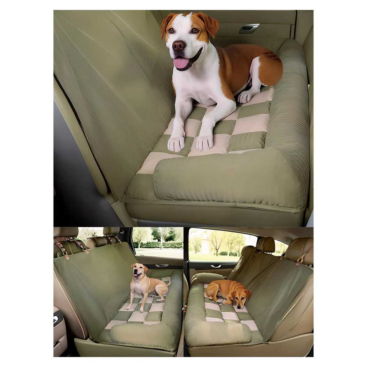 Genérico De Asiento Trasero para Perros,Alfombrilla Plegable para Parte