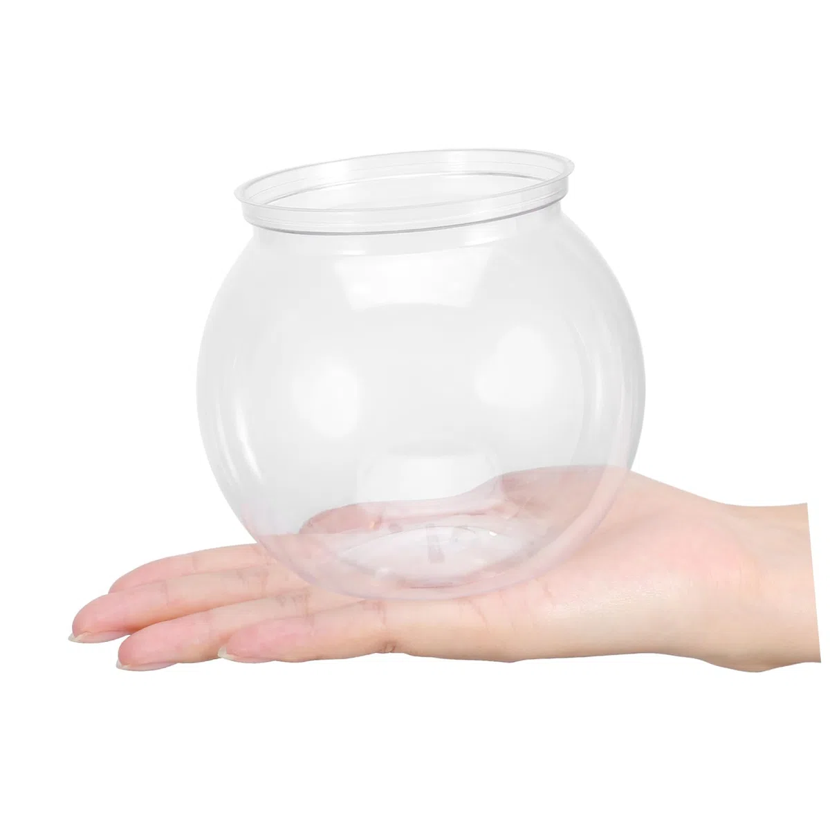 TOYANDONA 6piezas Peceras Transparentes Redondas Pecera De Plástico Portátil De Acuario Soporte