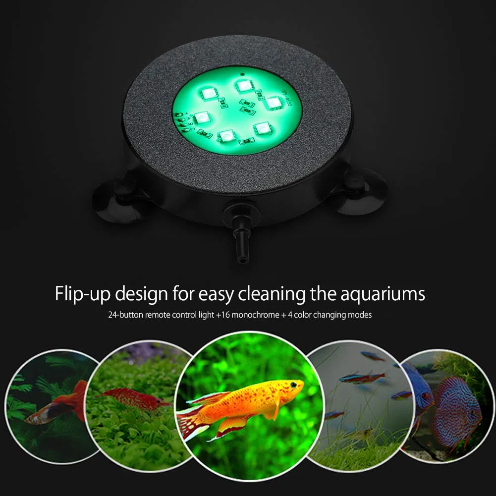 Tnfeeon Luz LED para acuario tanque de peces burbujeador