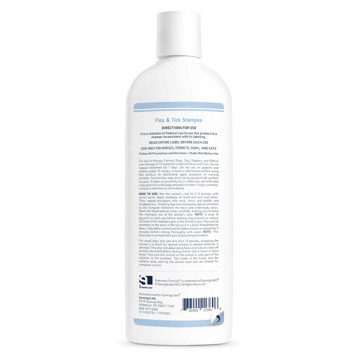 Veterinary Formula Champú para pulgas y garrapatas para Perros y Gatos, 16 onzas – Champú para pulgas para Perros y Gatos con piretro para Matar pulgas, garrapatas al Contacto, Limpia y exfolia