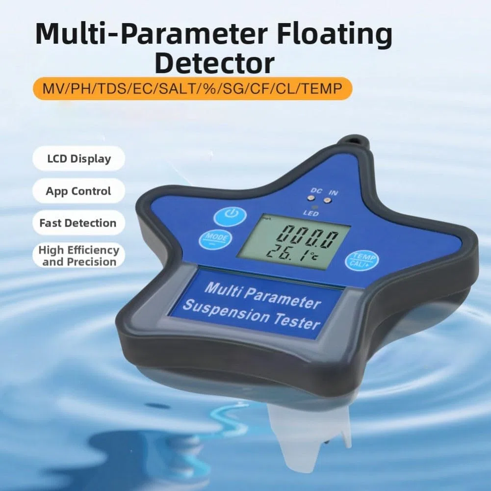 Medidor de DO flotante portátil con probador de calidad del agua, acuarios, cervecerías, tratamiento de aguas residuales