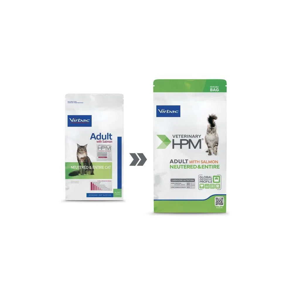 Hpm Virbac Feline Adult Neutered Entire Salmon 7Kg