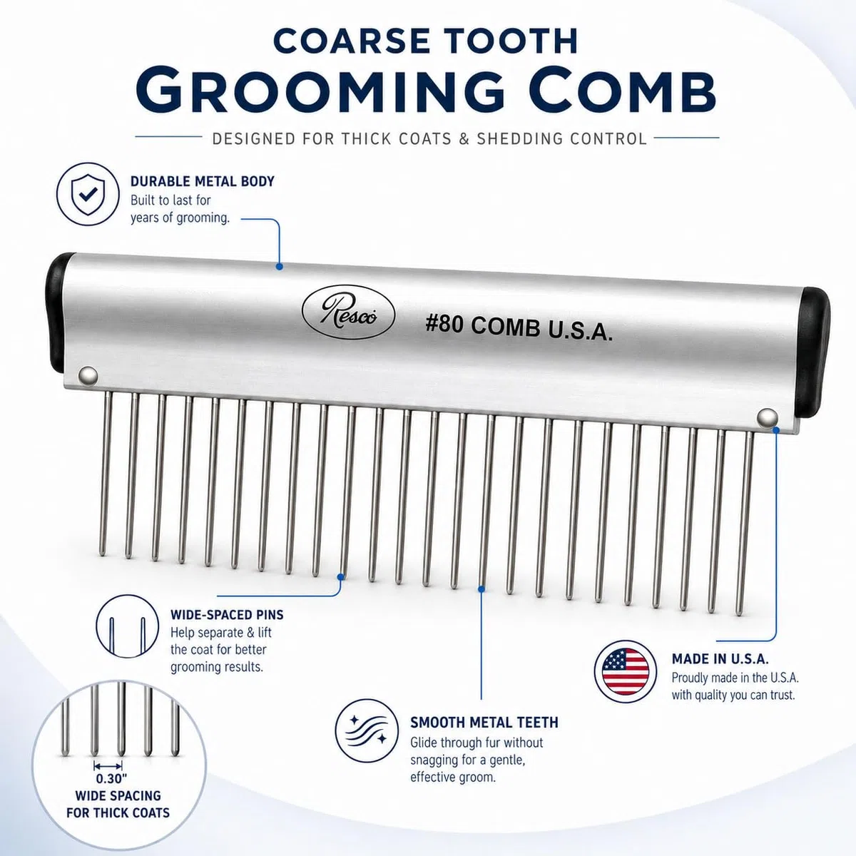 Resco ergonómico Perro, Caballo, Gato, Pet Grooming Peine
