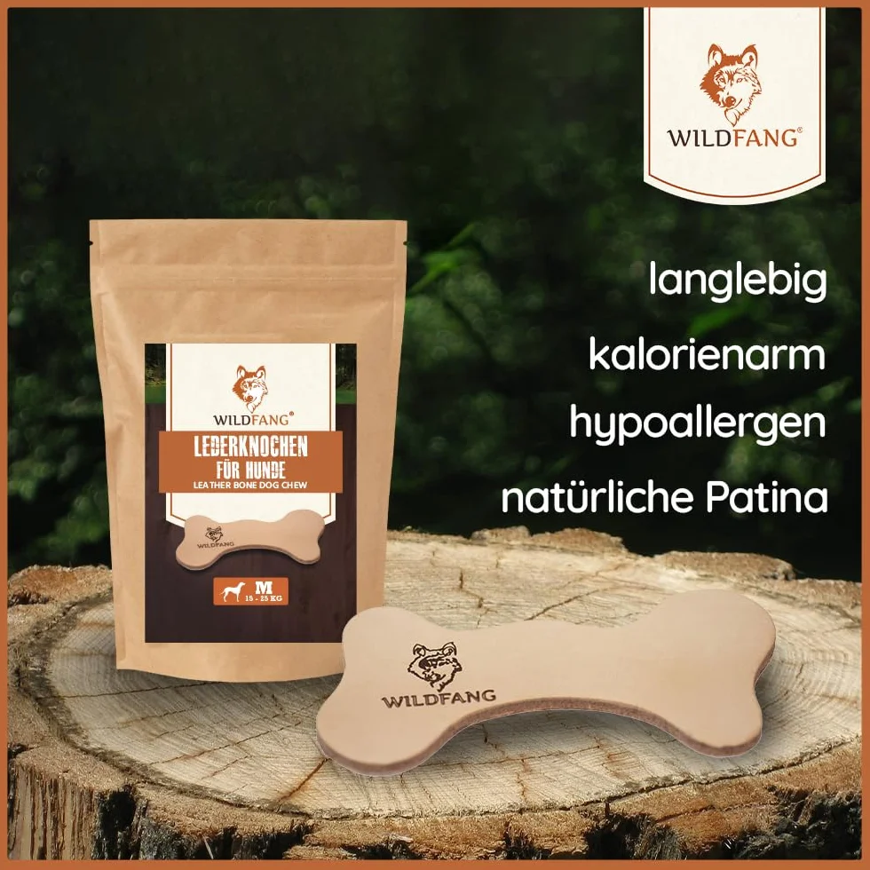 Wildfang® Set Juguetes para Perros – Juguete Perro Natural y para Cachorros Cuidado Dental, Mordedor Perro Raíz de Brezo, Madera de Café, Queso, Olivo y Hueso de Cuero, Chuches para Perros
