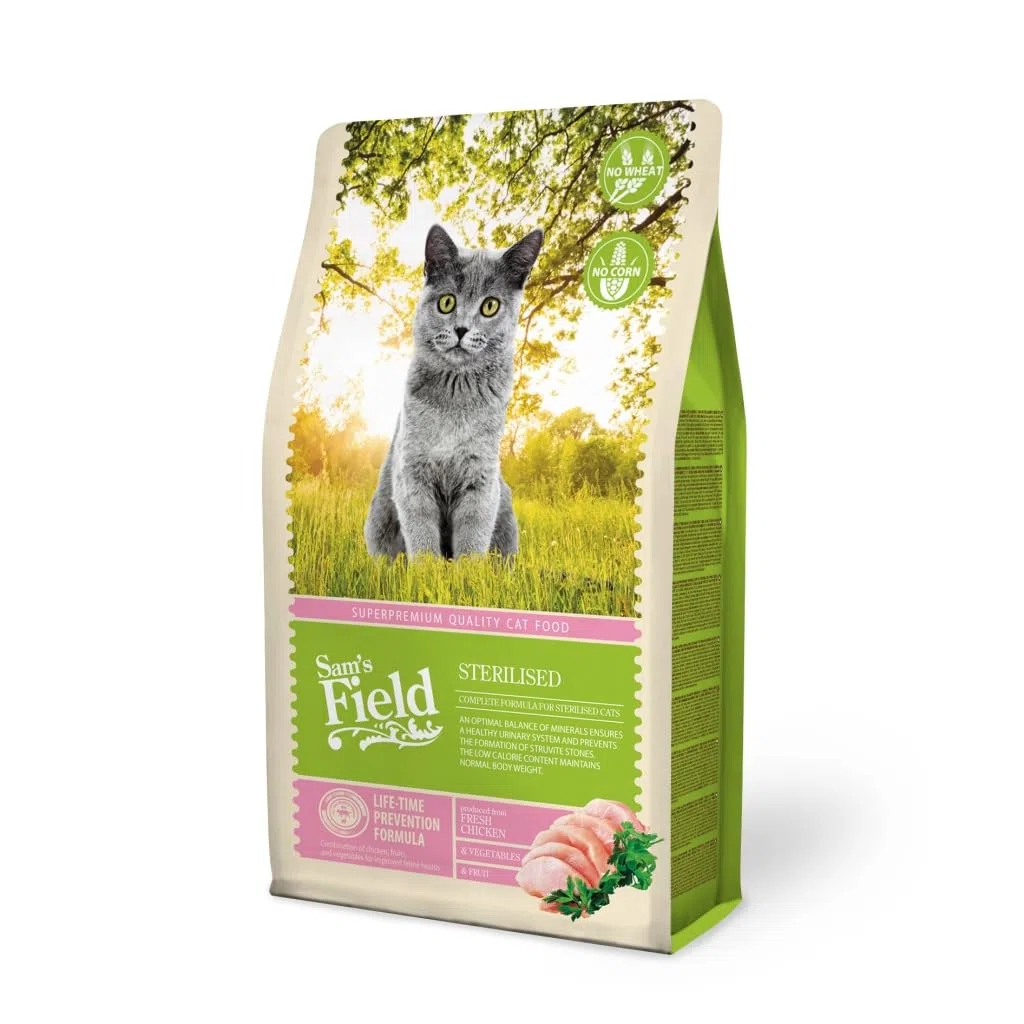 Sam´S Field Gatos Esterilizados Sabor Pollo Alimento Seco para Gatos (7,5 KG)