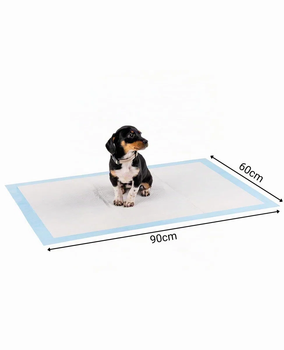lionto Alfombrilla de Entrenamiento para Cachorros, 6 Capas con Tiras Adhesivas, 100 Unidades 60x90 cm, a Prueba de Fugas y Alta Capacidad de absorción para Animales Enfermos e incontinentes, Azul