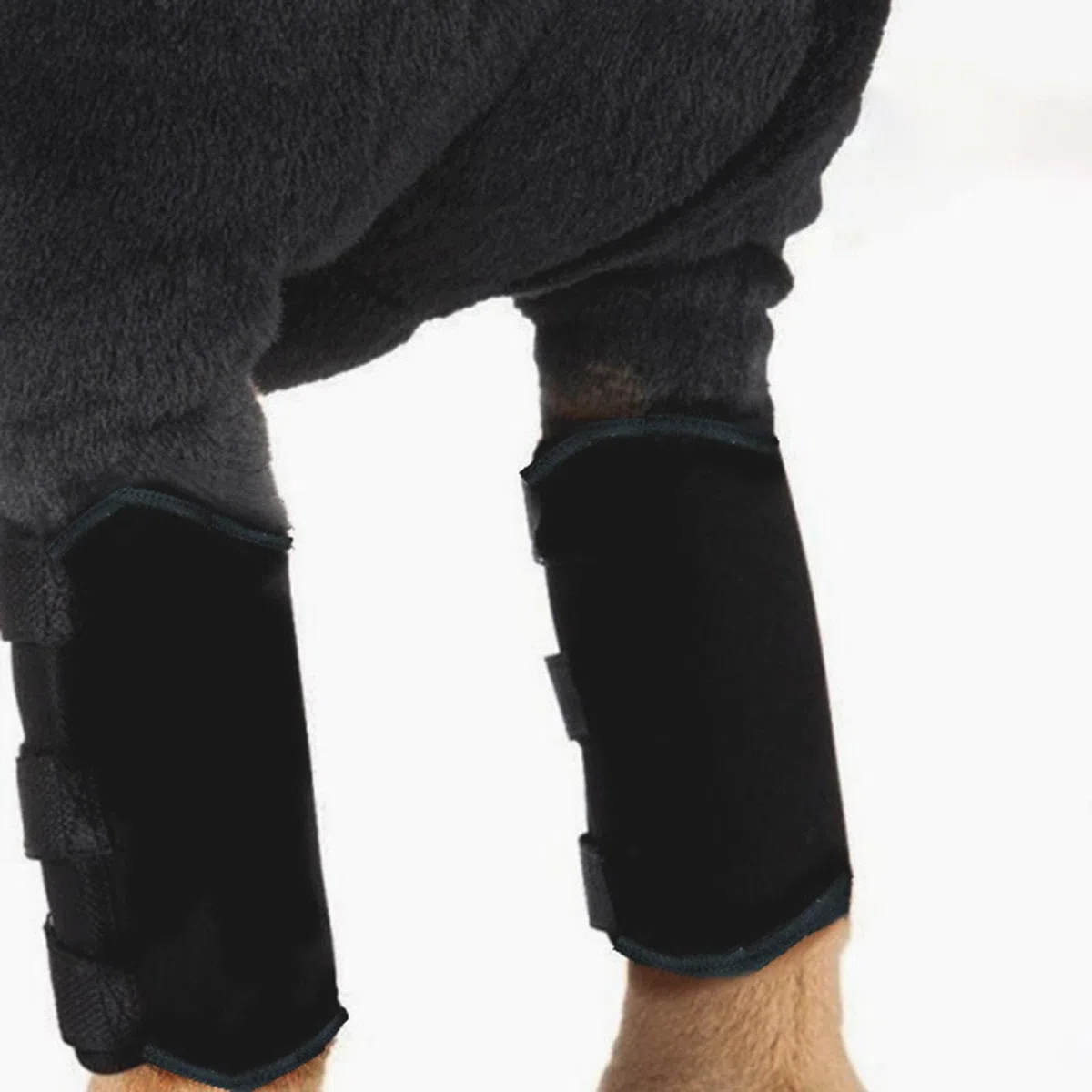 Juego de 4 Protectores para Patas de Caballo, Accesorios Ecuestres, Cubrepiernas Y Vendas para Montar Y Entrenar Al Aire Libre, Negro, s