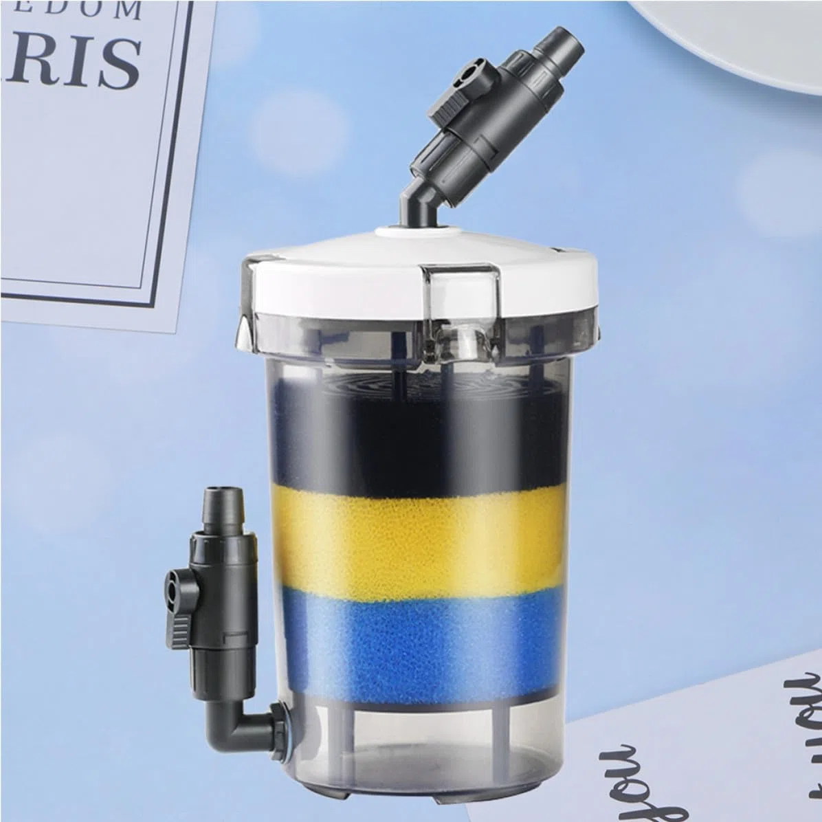 Alipis Filtro Serie Plástico Material de Silencioso Filtrado y para Transparente EW Sistema Pecera para Acuarios y Estanques Cría de Peces Pequeños
