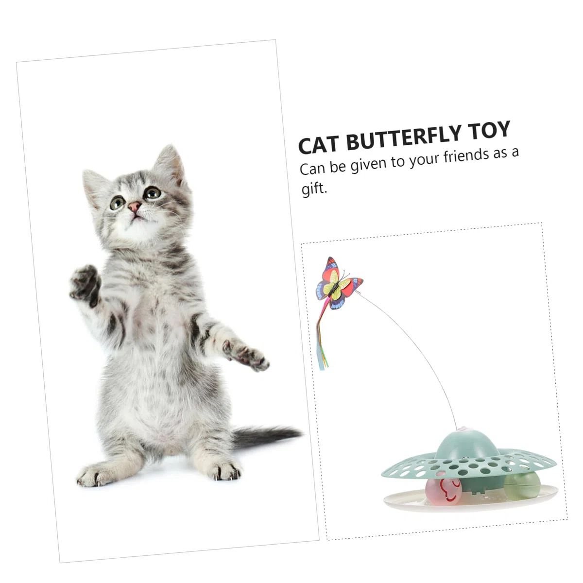 POPETPOP 1 Juego Juguete para Gatos Teaser De Gato Gatito Ejercicio Juguete Palo De Burlas De Gato Juguete para Mascotas Perro Abdominales Gato Divertido Palo De
