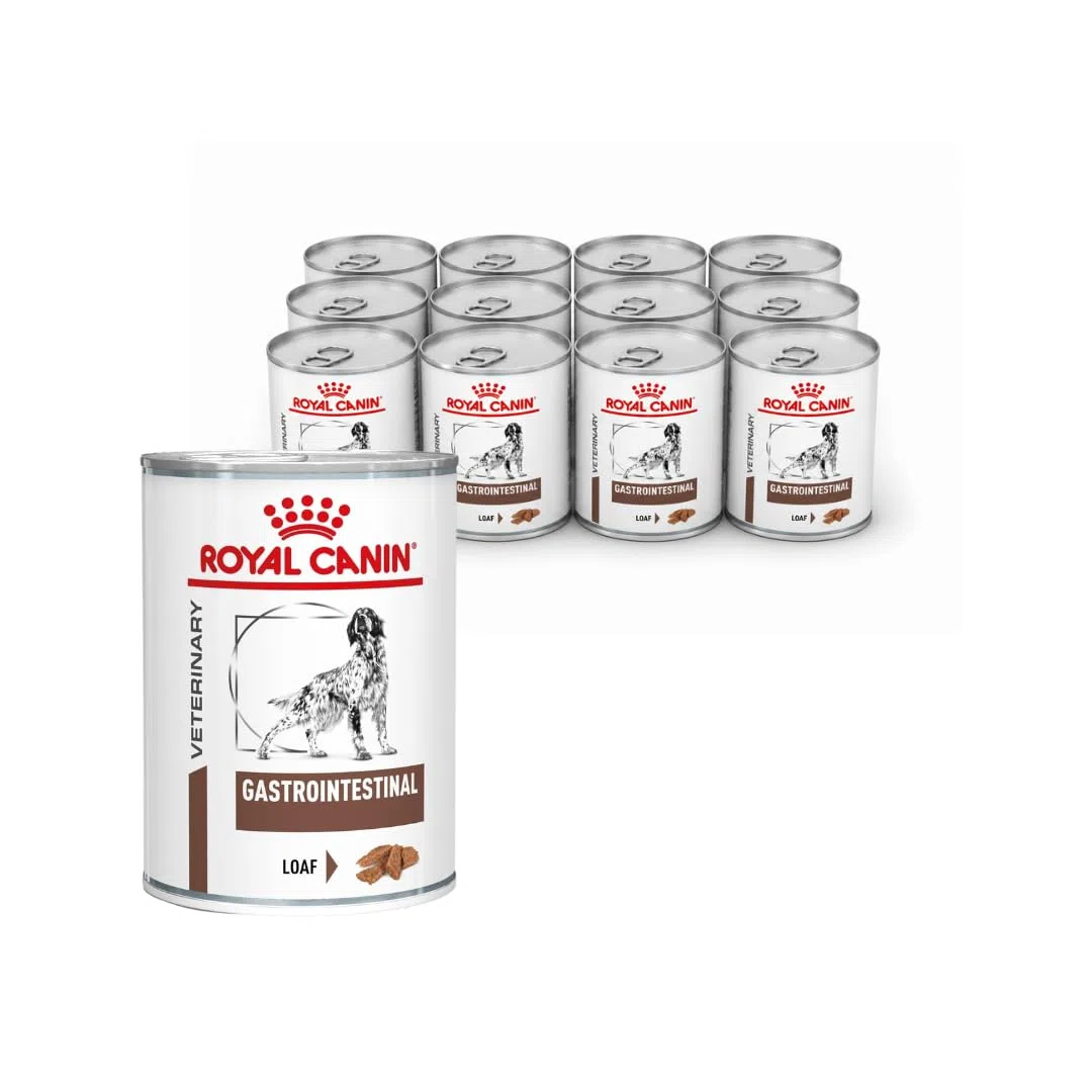 Royal Canin Veterinary Gastrointestinal Mousse | 12 x 400 g | Pienso completo para perros adultos | Para el tratamiento de trastornos agudos de absorción intestinal
