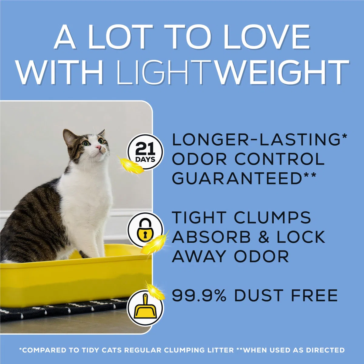 Purina Tidy Cats - Arena para gatos aglomerante y ligera, perfumada con Glade, extrafuerte
