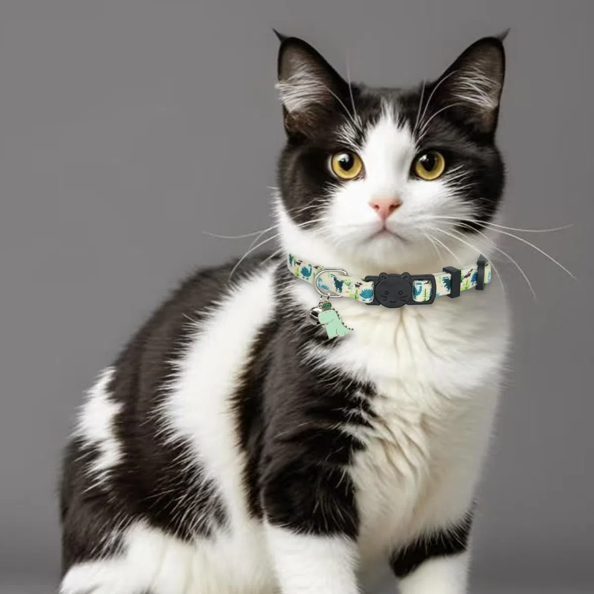Collar de gato, paquete de 2 collares de algodón con campanas, collares separables para niñas, niños, gatos, gatitos