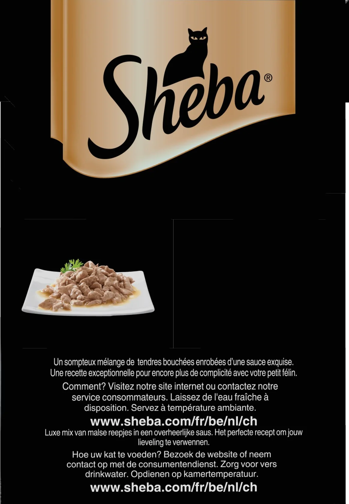 Sheba Mini Filets en Sauce pour Chat Adulte – Nourriture Humide pour Chats - Sélection Terre & Mer – Sachets Fraîcheur 48 x 85g