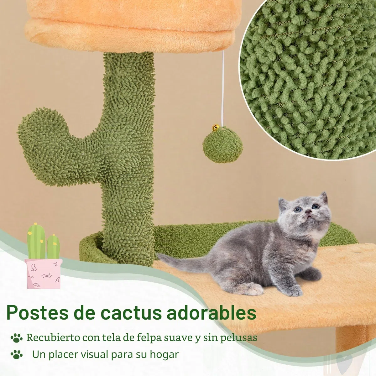 COSTWAY Rascador de Cactus, 160 cm, árbol para Gatos con Cueva para Gatos, Plataformas, Poste de sisal, Cesta, Tabla para rascar y Juguetes, Muebles para Gatos, Muebles para Gatos, árbol de Madera