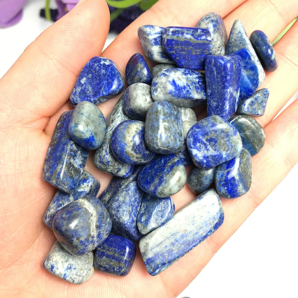 Lleno de Textura Piedra Blanca Azul Natural de 100g, Piedras de Grava de Cristal, espécimen de Cuarzo de Cristal de Roca, decoración de pecera