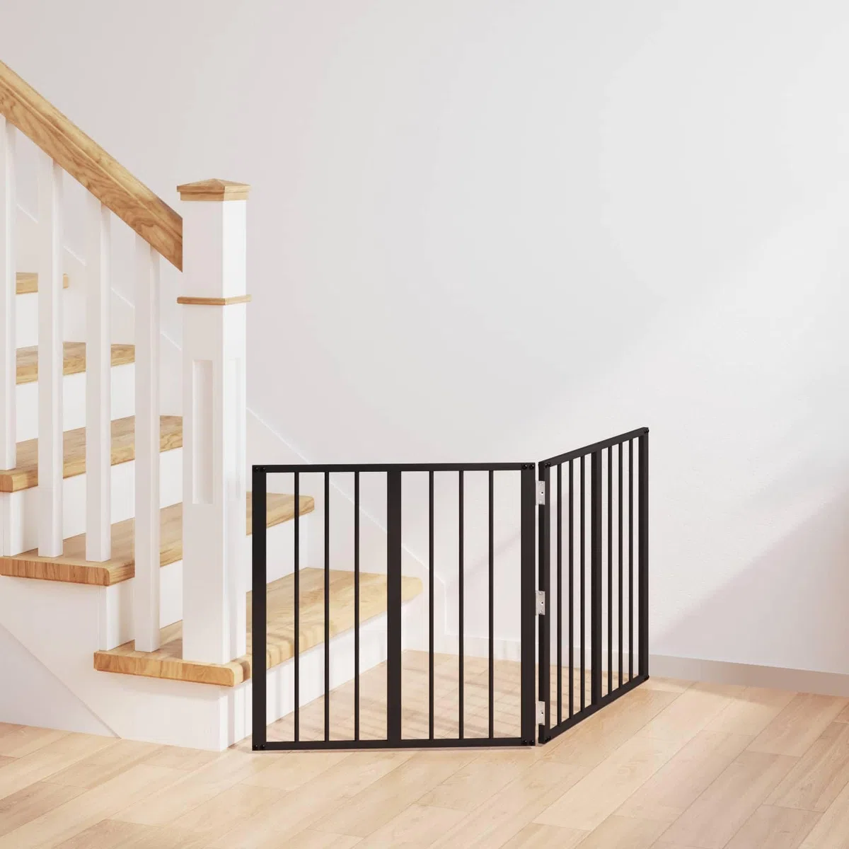Portería para perros, 2 unidades, color negro, de acero galvanizado, 60 x 60 cm, plegable y plegable, parque modular y barrera para cachorros y perros, protección segura para interior y