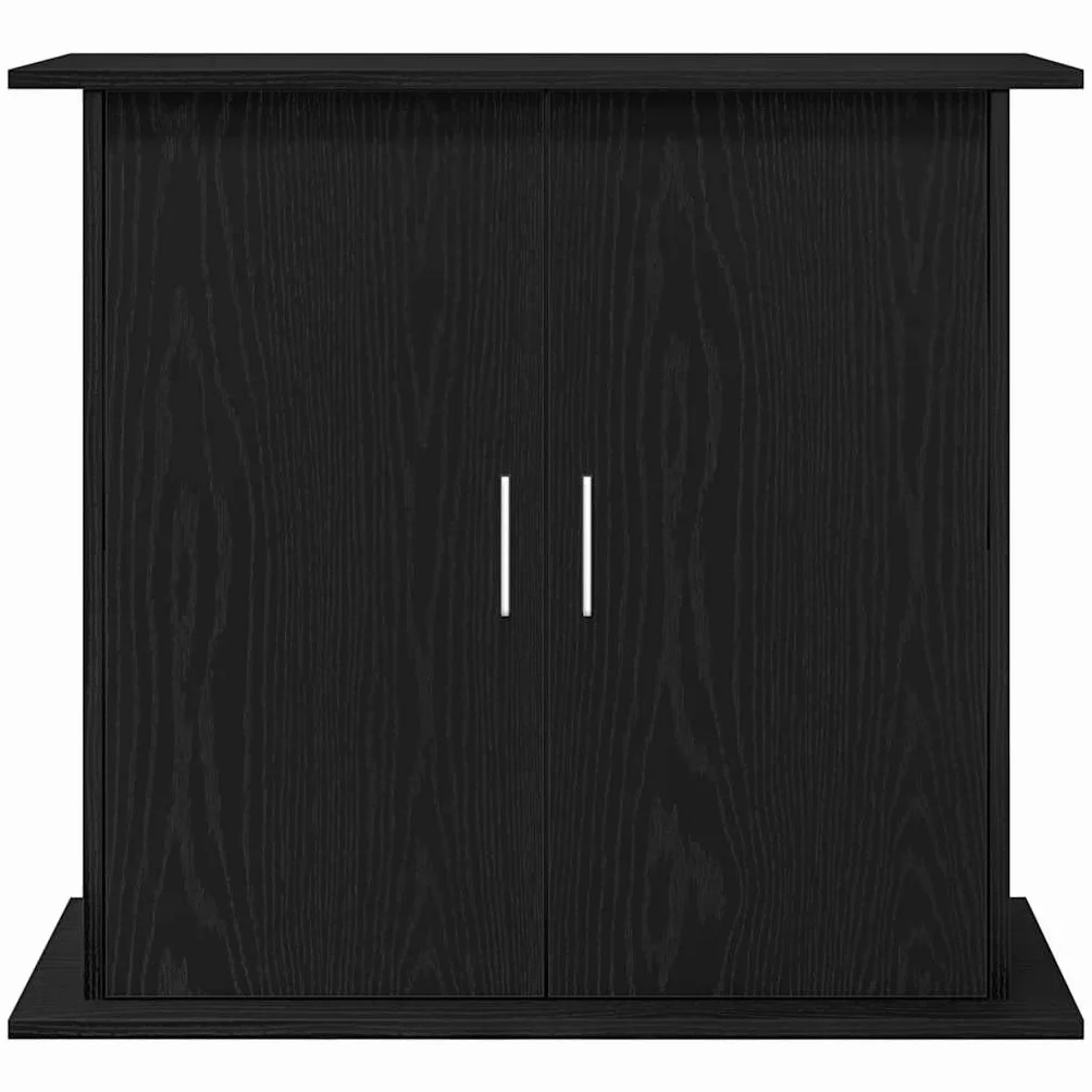 Soporte para acuario, madera negra, 81 x 36 x 73 cm, con espacio de almacenamiento y almacenamiento estable para accesorios de acuario y peces en el salón, dormitorio, oficina
