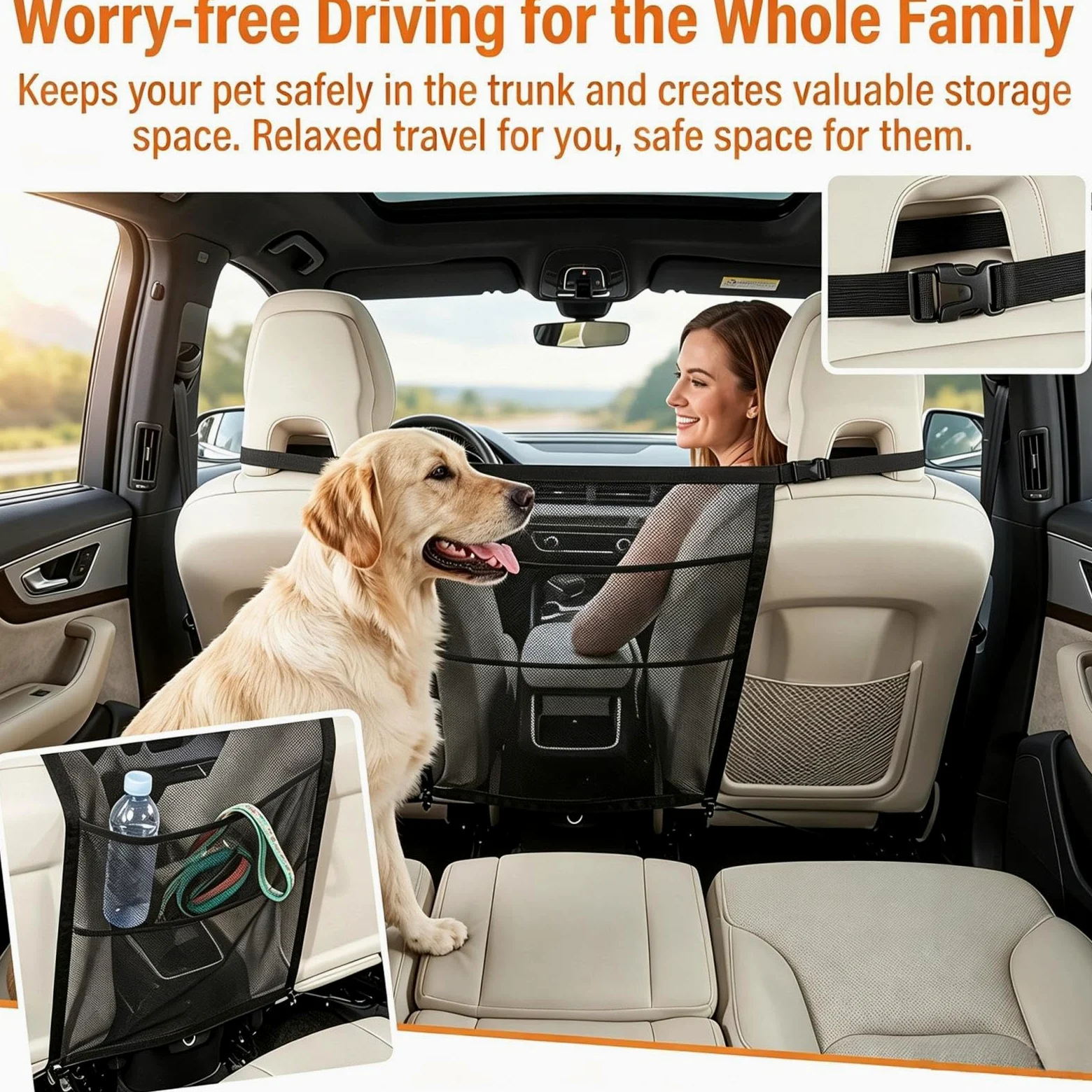 Rejilla para Perros para Coche para Lincoln Town Car/Navigator/MKZ