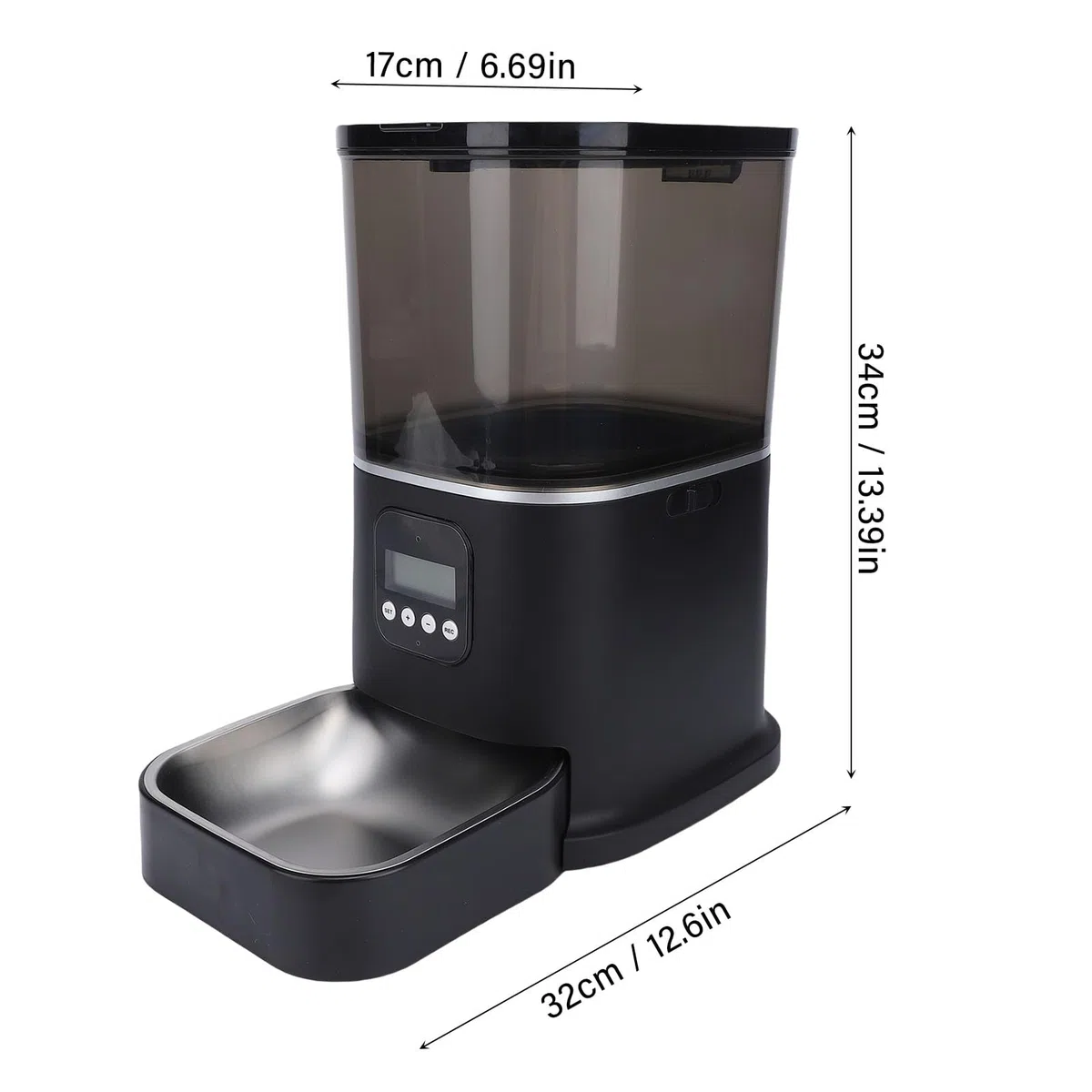 Haofy Alimentador Automático para Gatos Dispensador Inteligente de Alimentos para Mascotas de 6 litros con Control LCD Fuente de Alimentación Dual Alimentación Temporizada para