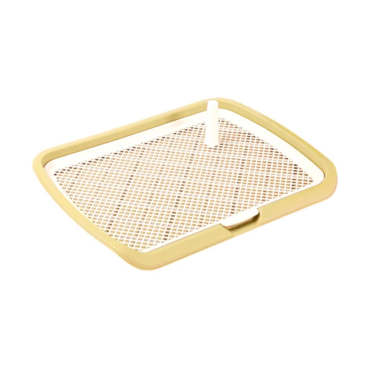 Bandeja de baño para Entrenamiento de Mascotas con solución de fácil Limpieza. Ideal para Perros de Cualquier tamaño. Diseñada para Mascotas, Amarillo, 66x50x5.2cm