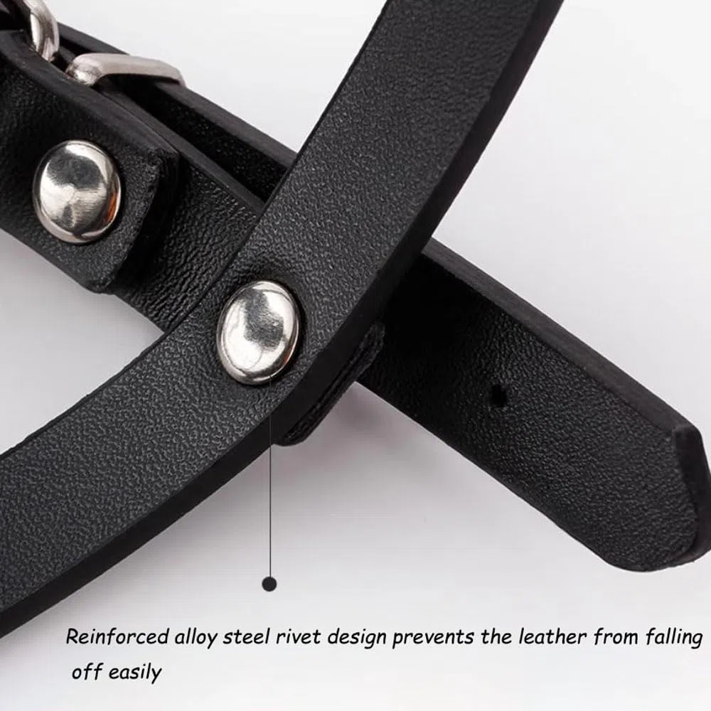 Bozal para Perro Bozales Anti-Morder Transpirable Cesta de Metal para la Cara para Perros Anti Morder y Ladrar,Correa de Cuero Ajustable Adecuada para Perros gigante Grandes medianos de 15-50kg o más