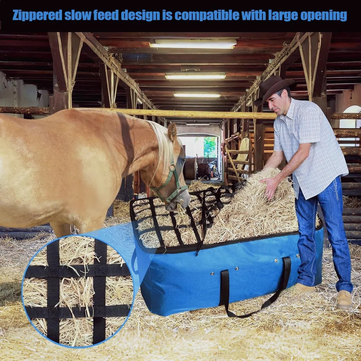 Bolsa De Heno Caballos Grande De Almacenamiento Para Alimento De Vacas